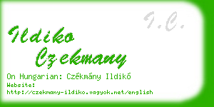 ildiko czekmany business card