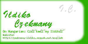 ildiko czekmany business card